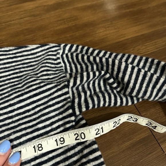 Madewell Stripe-Mix Ashbury Mockneck Sweater merino wool blend size small MC187 - Picture 4 of 7